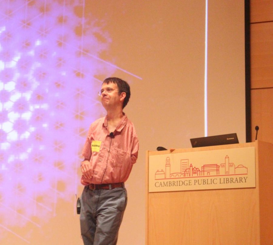 Dr.+Eric+Cornell+spoke+at+the+Cambridge+Public+Library.