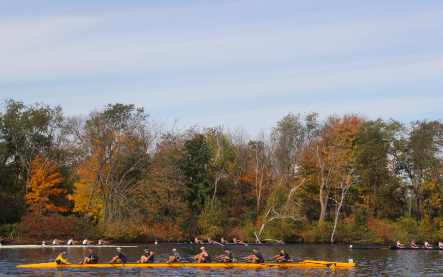 Three boats of CRLS athletes rowed at the Head of the Charles.