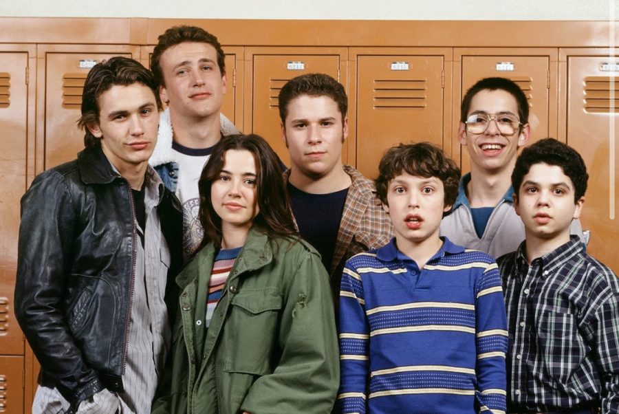 Courtesy of Esquire: The Freaks and Geeks cast poses for a photo.
