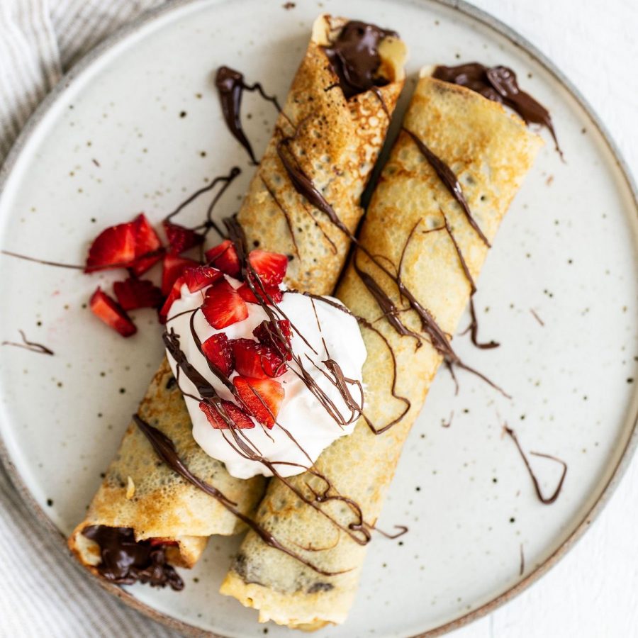 Courtesy of Handle the Heat: Nutella and strawberry crepes.