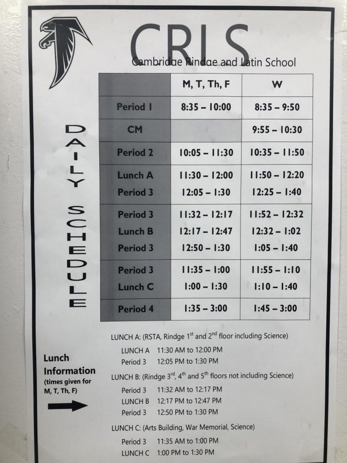 Most+notably%2C+the+CRLS+administration+kept+the+reduced+CM+time+to+35+minutes+on+Wednesdays.+