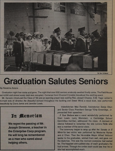 Pictured: Graduation article from 1988.