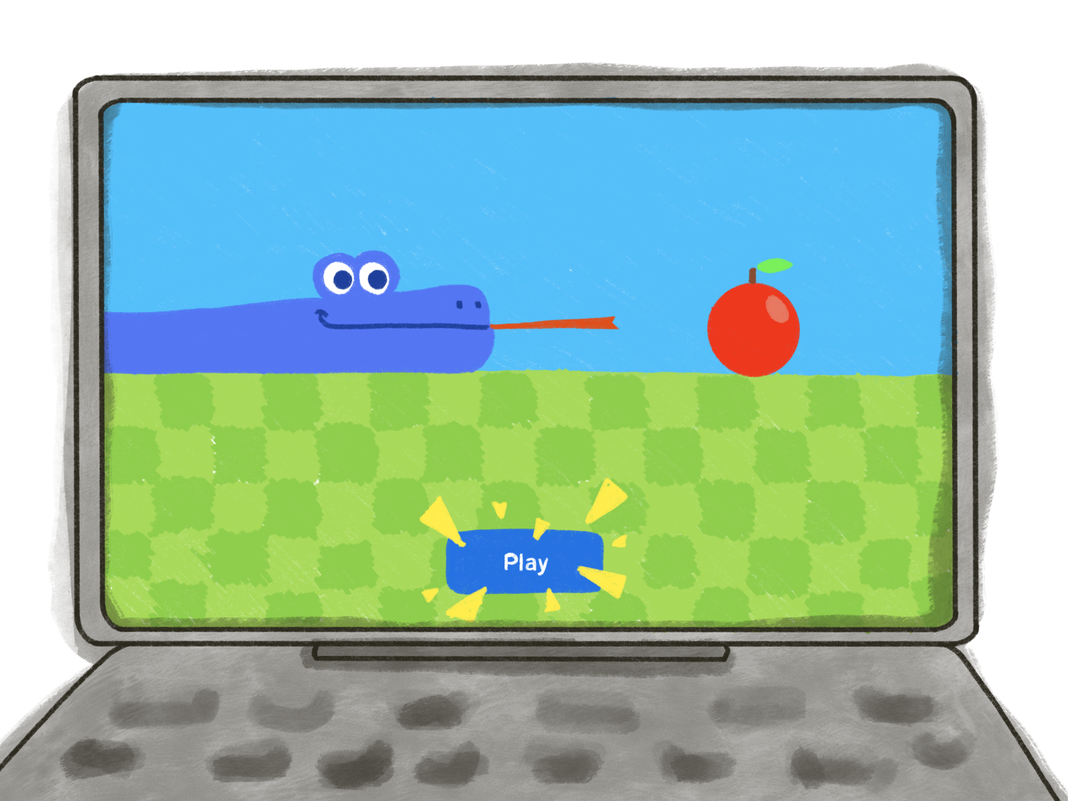 Snake Game. Google Doodle 